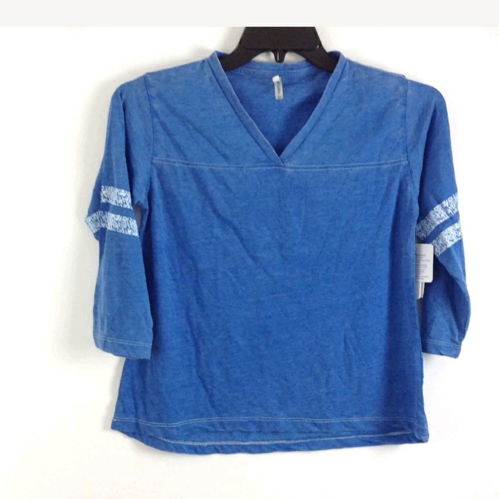 US Apparel Women Top Size S Blue 3/4 Sleeve Tee
